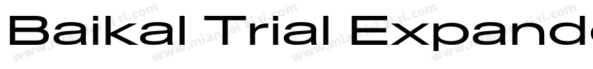 Baikal Trial Expanded Bold字体转换